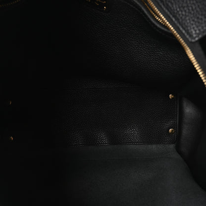 Salvatore Ferragamo Hammered Calfskin Double Handle Large Amy Tote Black 5 of 10