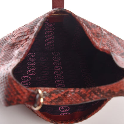 Gucci Python Large Jackie O Bouvier Hobo Red 5 of 8