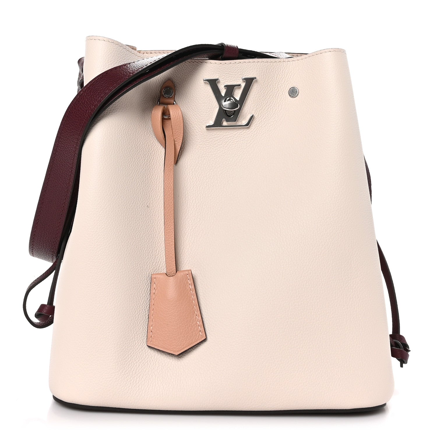 Louis Vuitton Calfskin Lockme Bucket Soie Quartz Calla 1 of 10