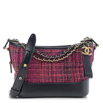 Chanel Tweed Calfskin Small Gabrielle Hobo Dark Navy 1 of 8