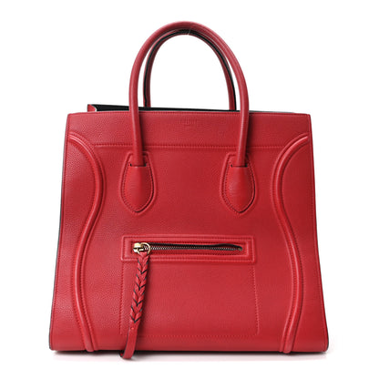 Celine Baby Grained Calfskin Medium Phantom Luggage Carmin 1 of 10