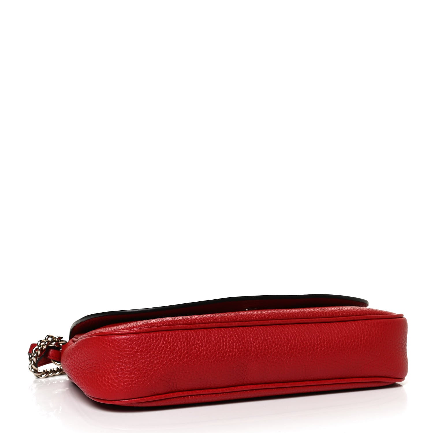 Gucci Pebbled Calfskin Medium Soho Flap Crossbody Vibrant Red 3 of 10