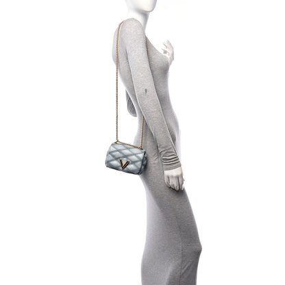 Louis Vuitton Lambskin Malletage Pico GO-14 Ecume Gray 2 of 9