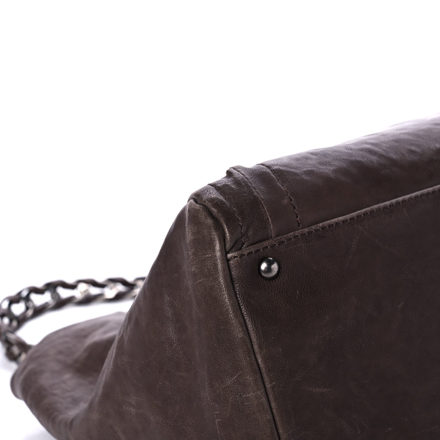 Chanel Calfskin East West Modern Chain Tote Dark Brown 10 of 14