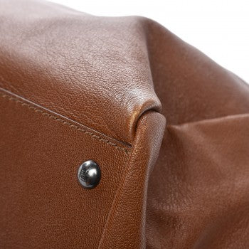 Goatskin Zucca Large Peekaboo Iconic Satchel Cuoio Tobacco Moro