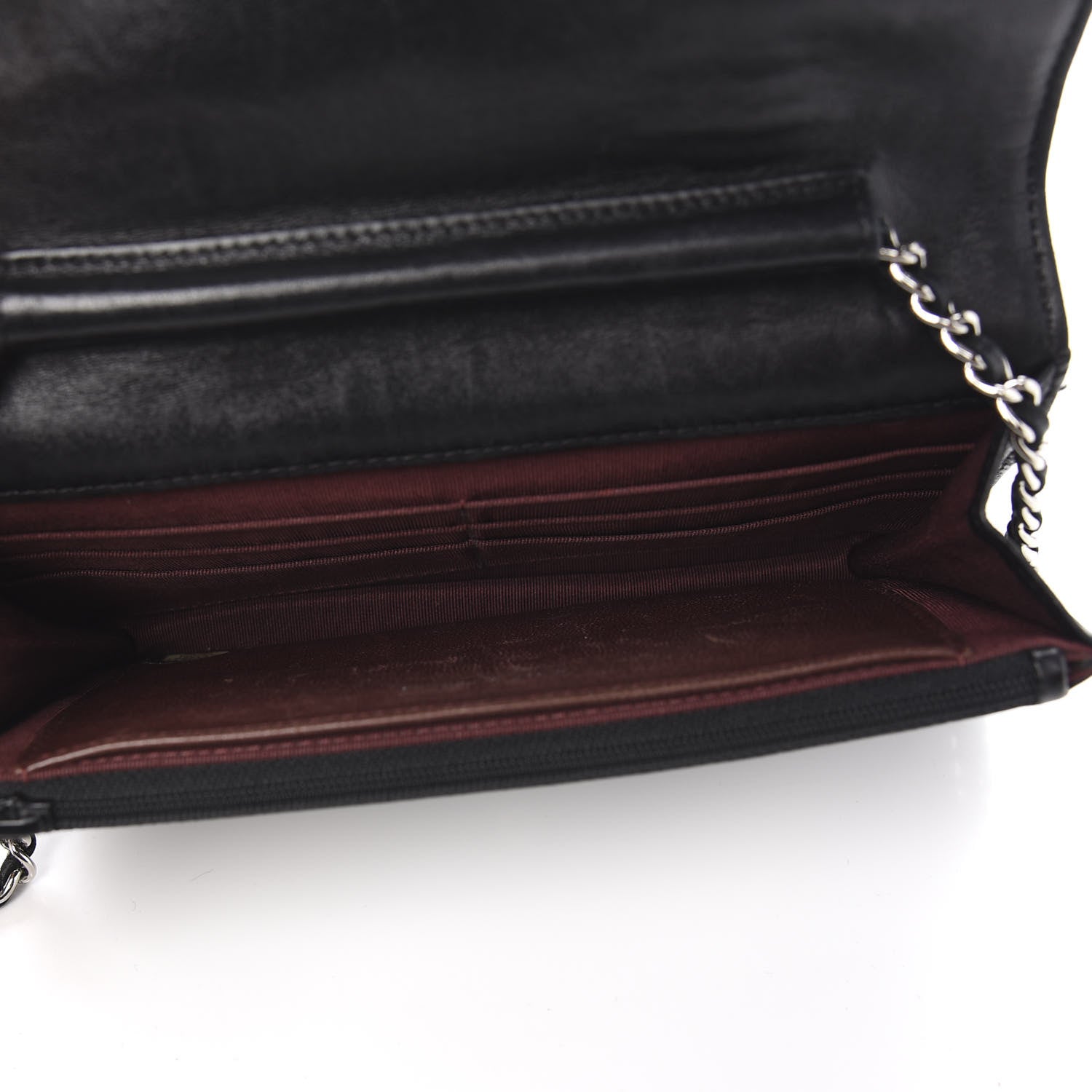 Chanel Lambskin Quilted Wallet On Chain WOC Black 4 of 10