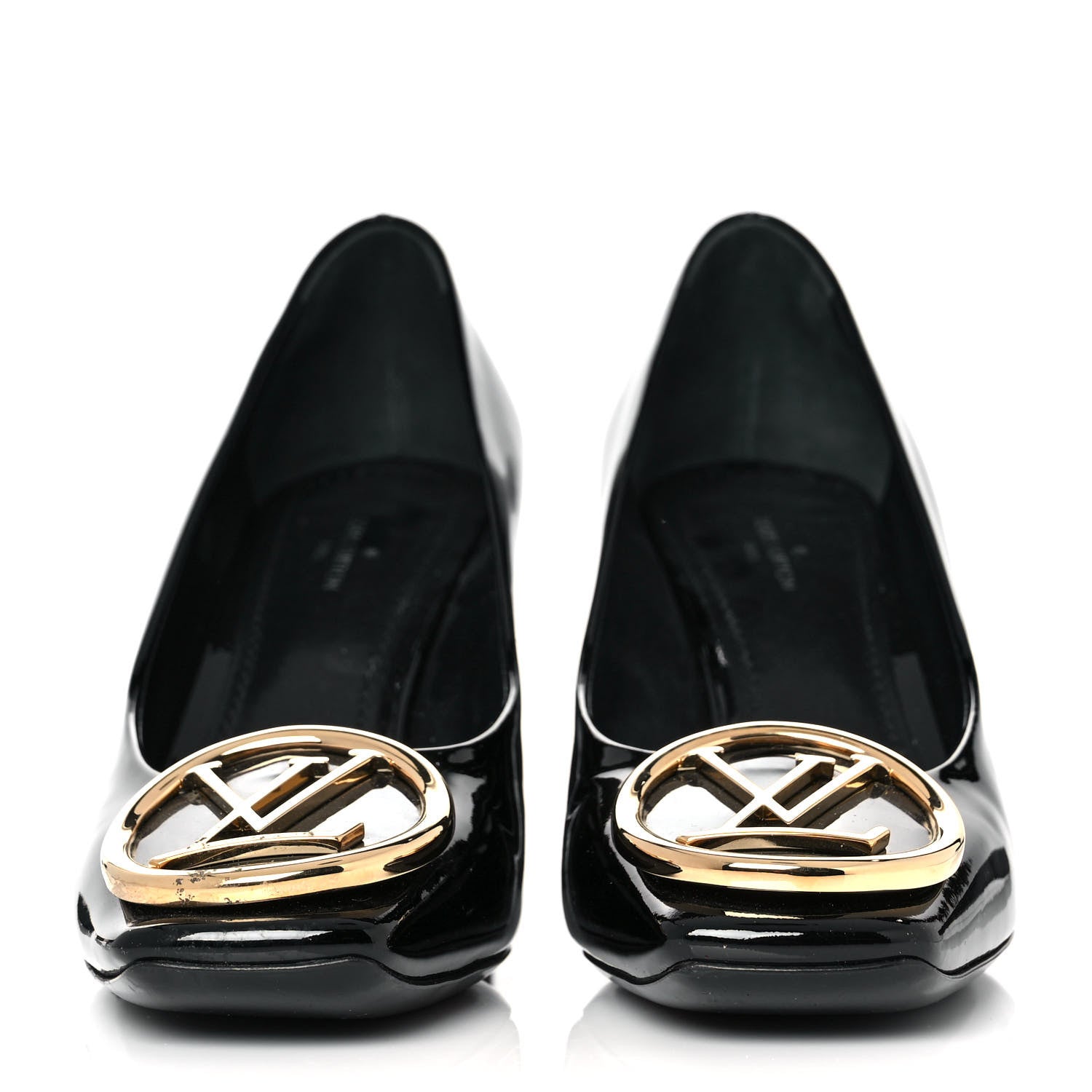 Louis Vuitton LOUIS VUITTON Patent Calfskin Madeleine Pumps 38 Black 2 of 8