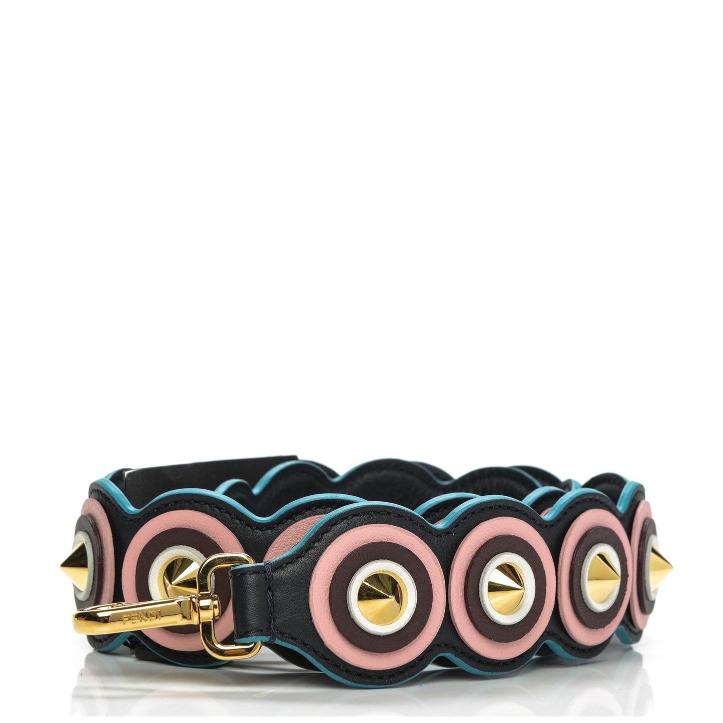 Vitello Dolce Spike Studded Circle Strap You Blue Notte Multicolor