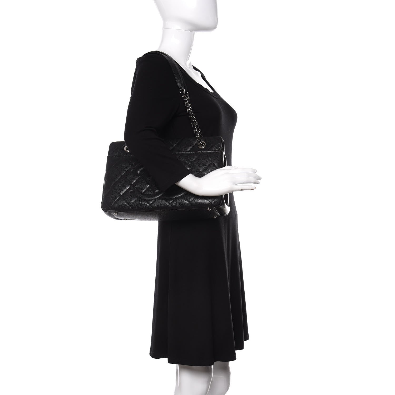 Chanel Caviar Quilted Timeless CC Soft Tote Black 2 of 10