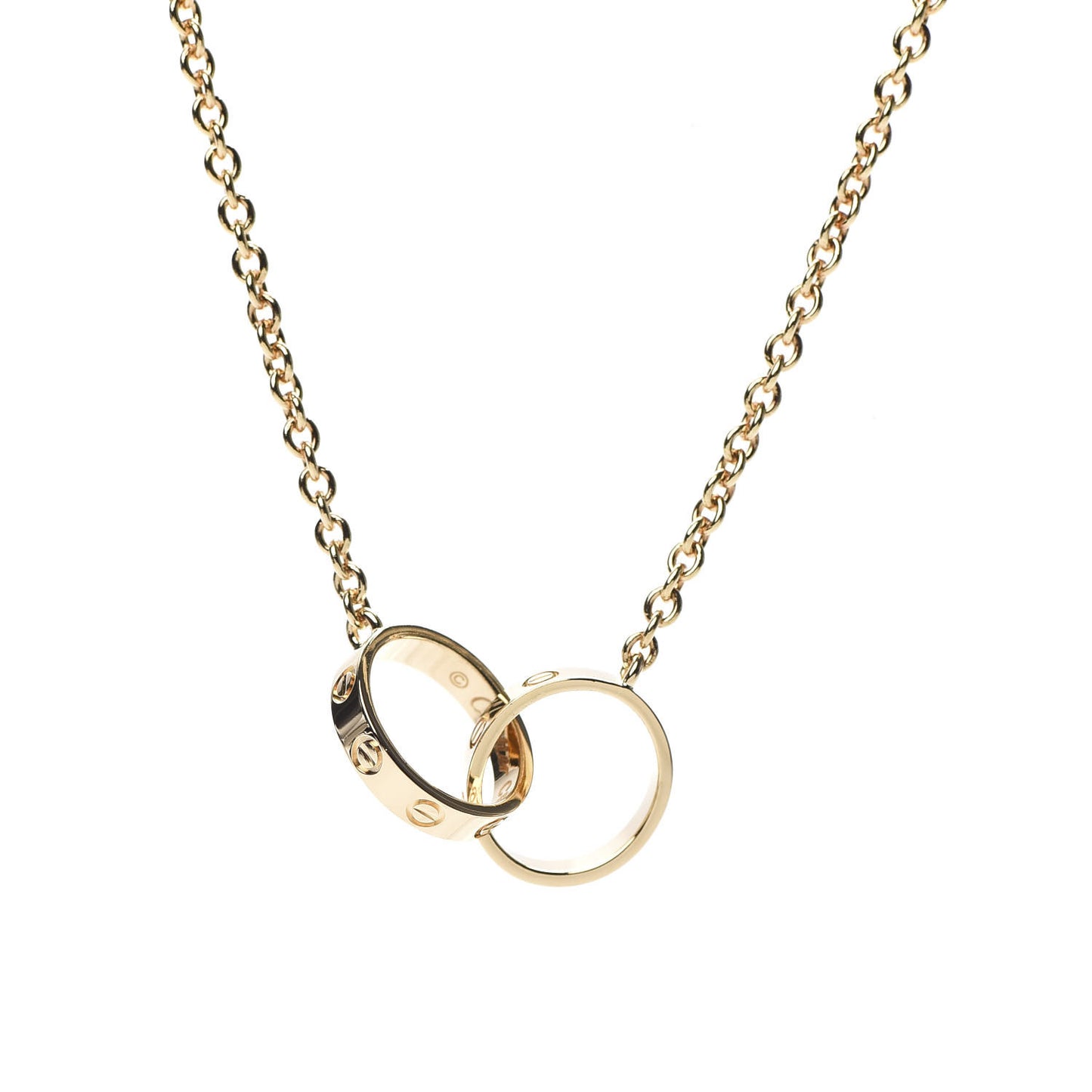 18K Yellow Gold Interlocking LOVE Necklace