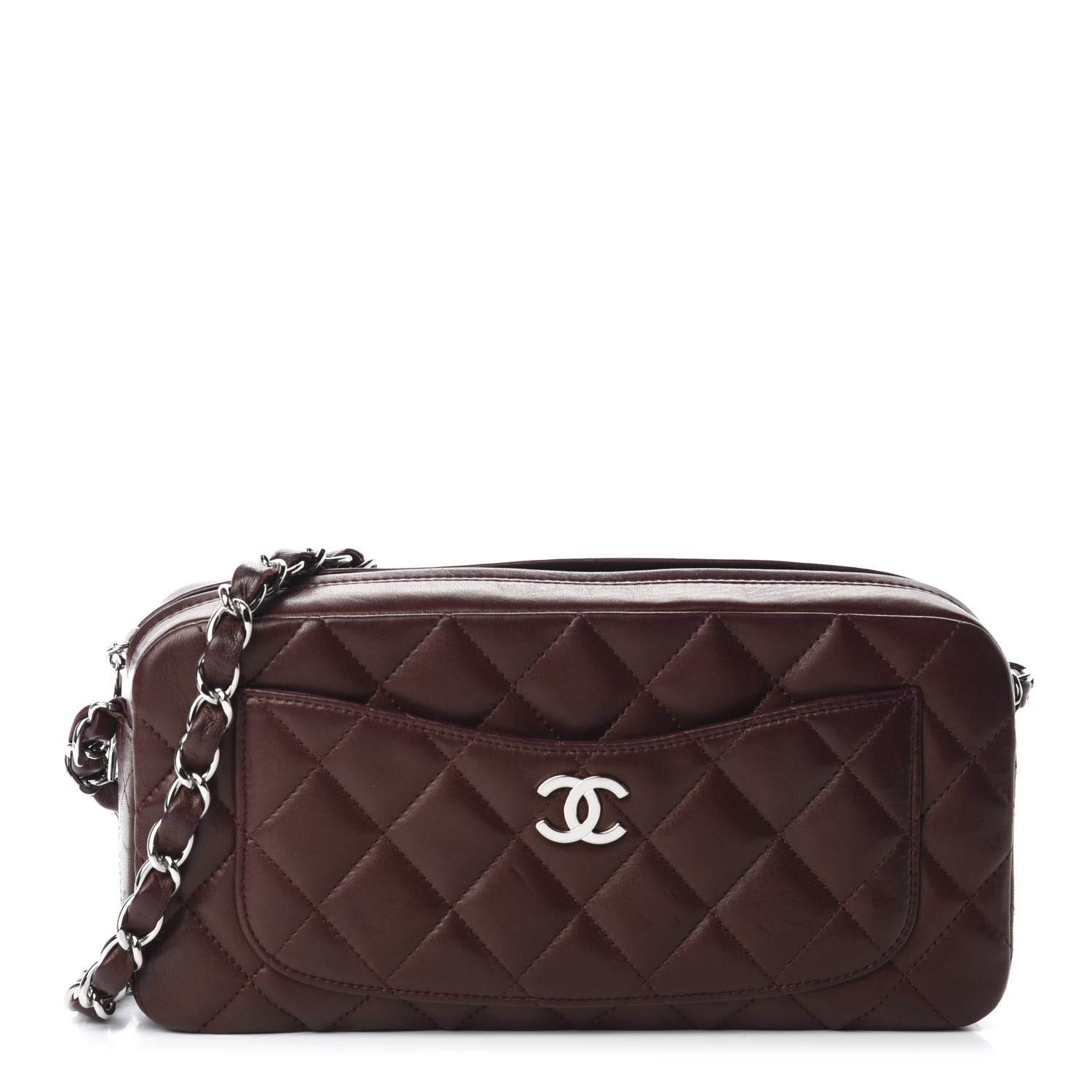 Chanel Lambskin Quilted Timeless Camera Case Brown 1 of 10