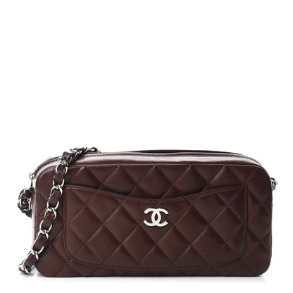 Chanel Lambskin Quilted Timeless Camera Case Brown 1 of 10