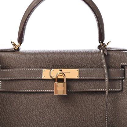 Hermes Togo Kelly Retourne 28 Etoupe 9 of 10