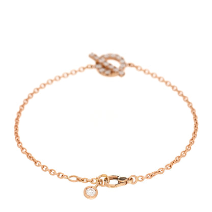 Hermes 18K Rose Gold Diamond Finesse Bracelet ST 2 of 4