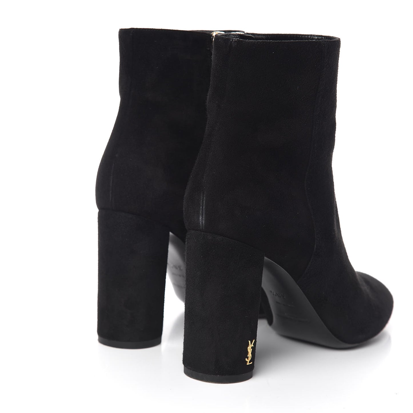Suede Loulou Ankle 95 Zip Boot 38.5 Black