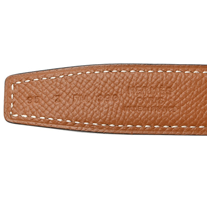 Hermes Epsom Swift 32mm Guilloche H Belt 95 38 Black Gold 5 of 9
