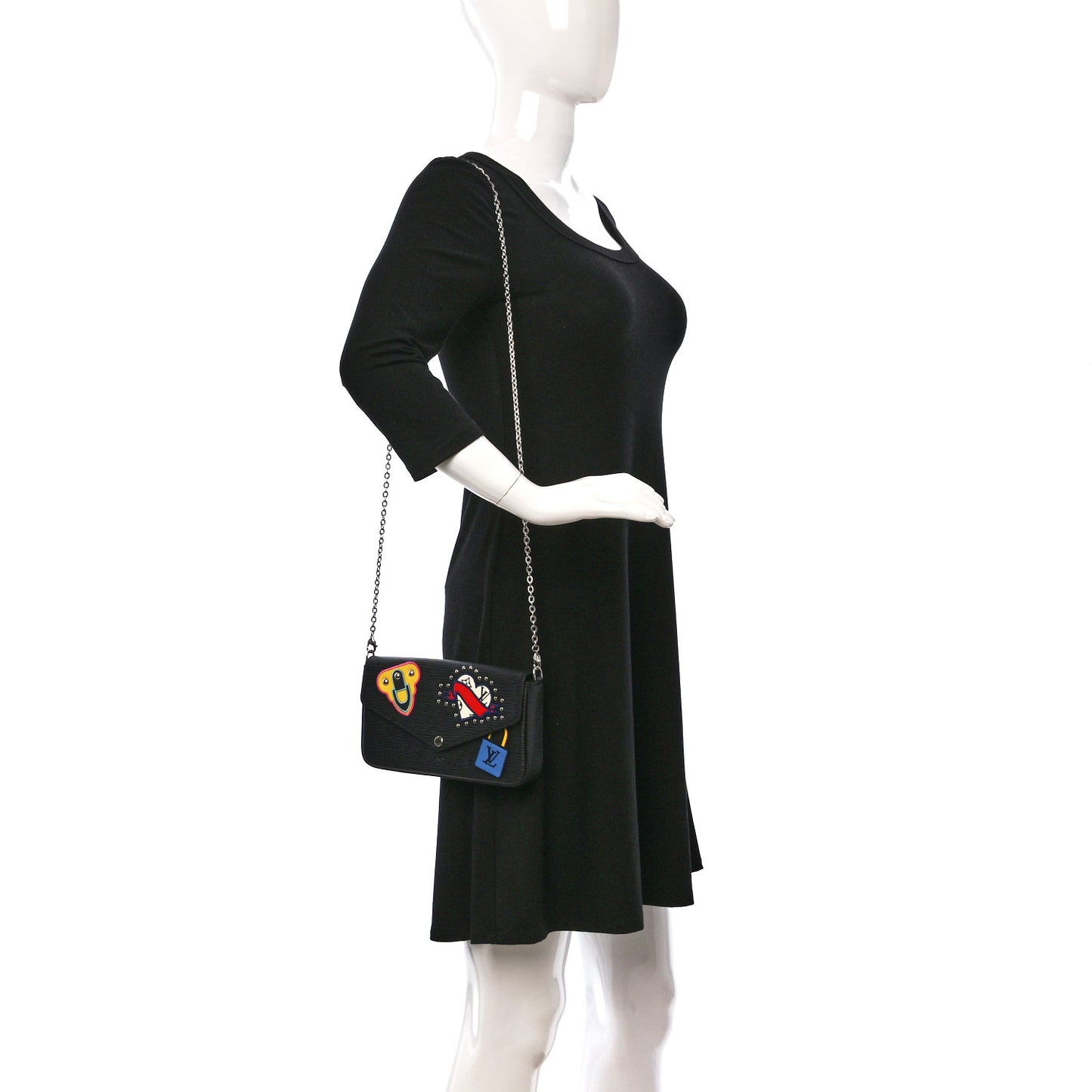 Epi LV Stories Pochette Felicie Black