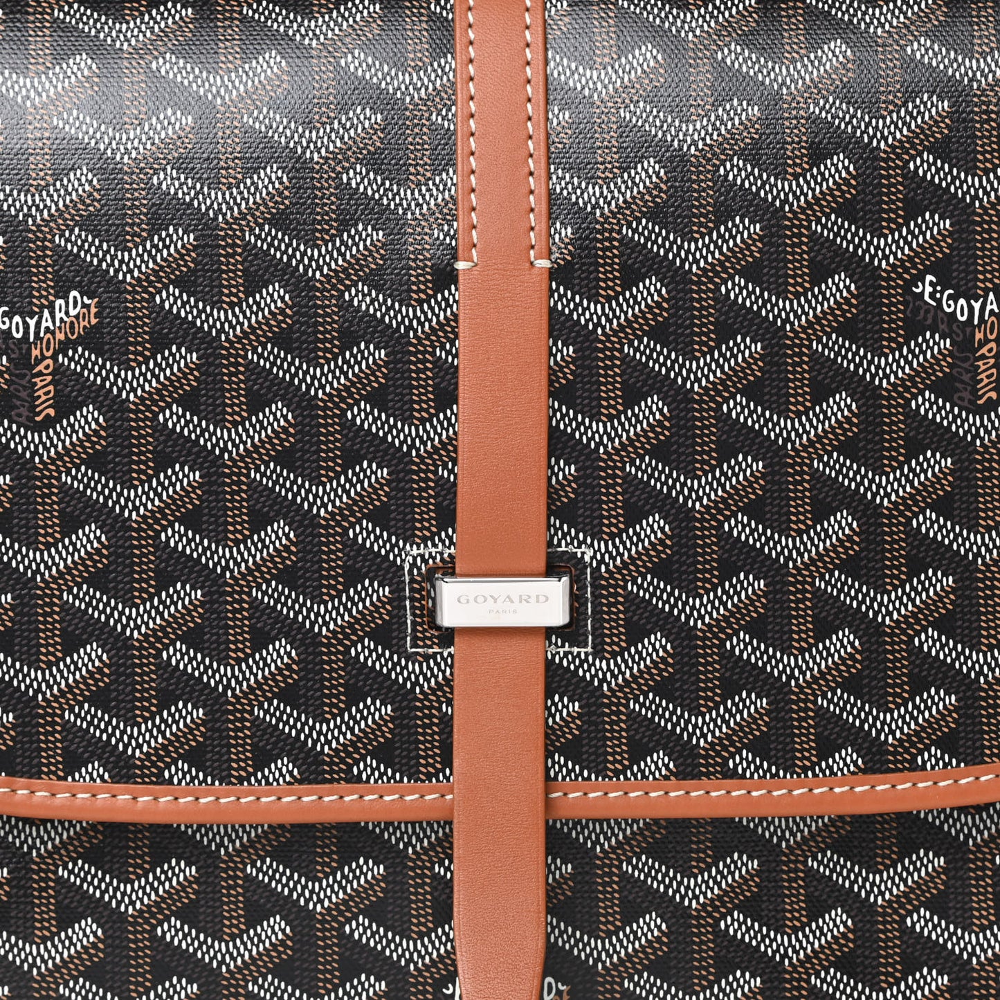 Goyardine Belvedere II MM Messenger Bag Black Gold