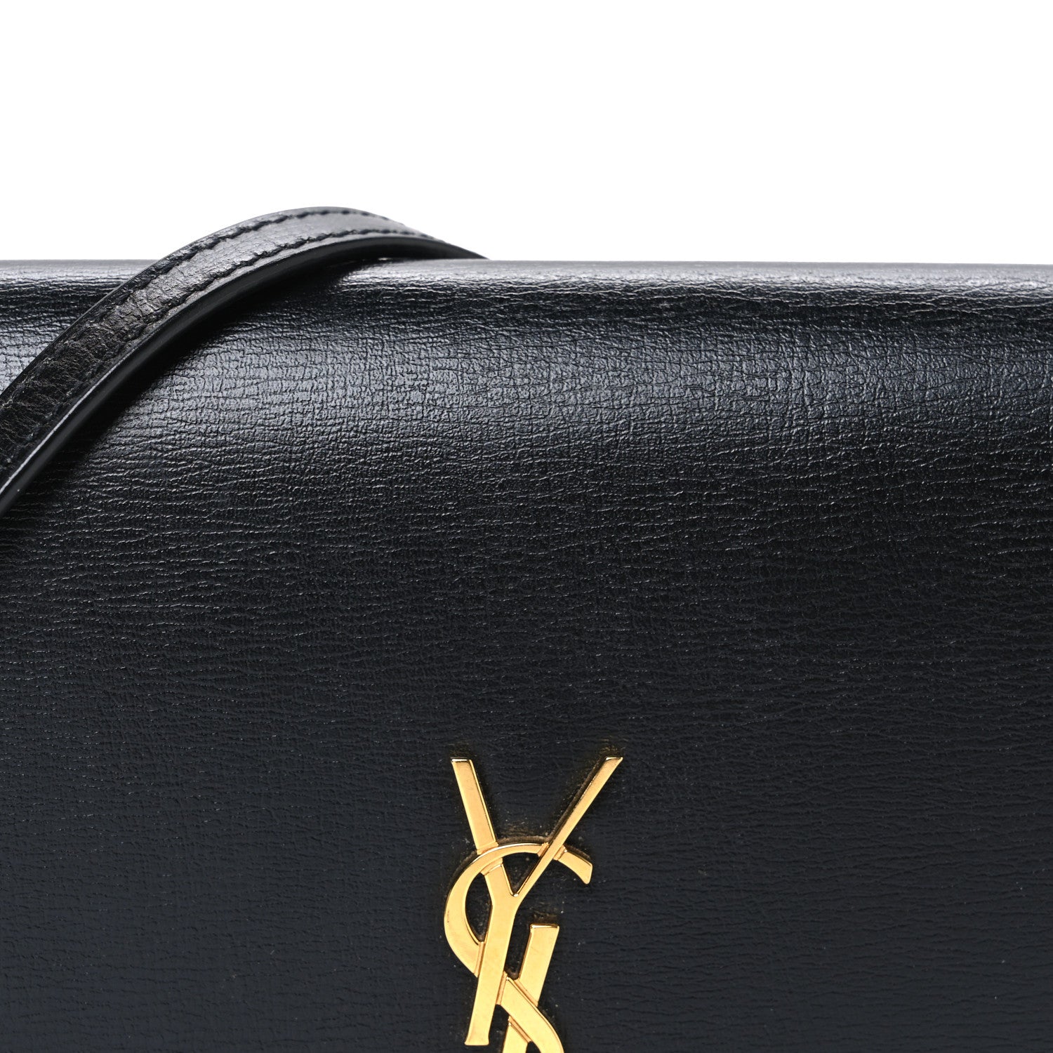 Saint Laurent Smooth Calfskin Monogram Phone Holder Crossbody Black 8 of 10