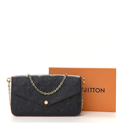 Louis Vuitton Empreinte Pochette Felicie Chain Wallet Marine Rouge 10 of 10