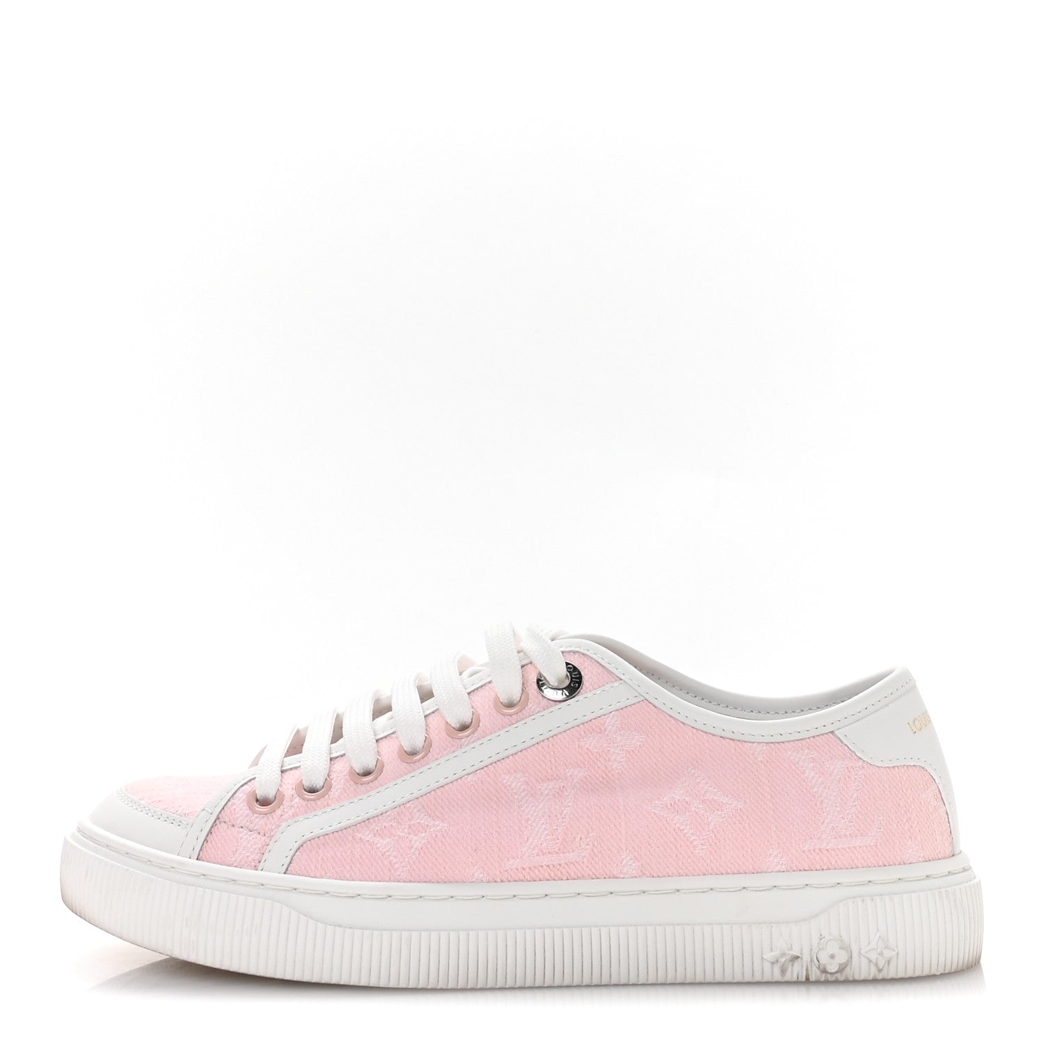 Louis Vuitton Denim Monogram Lagoon Sneakers 35 Pink 1 of 9
