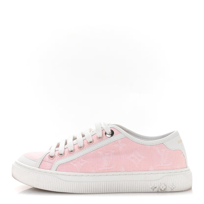 Louis Vuitton Denim Monogram Lagoon Sneakers 35 Pink 1 of 9