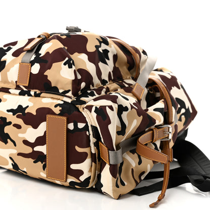 Prada Tessuto Nylon Camouflage Print Multipocket Backpack Sabbia Caramel 10 of 10