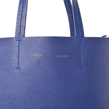 Celine Grained Calfskin Small Vertical Cabas Indigo 7 of 15