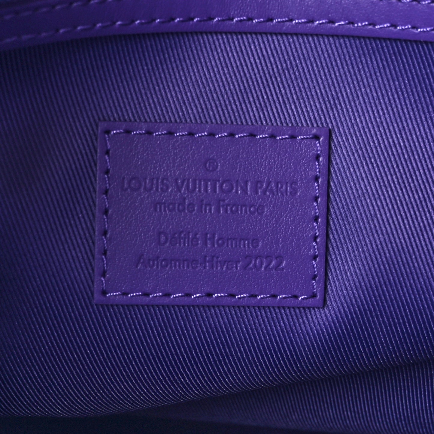 Calfskin Puffy Keepall 50 Bandouliere Violet