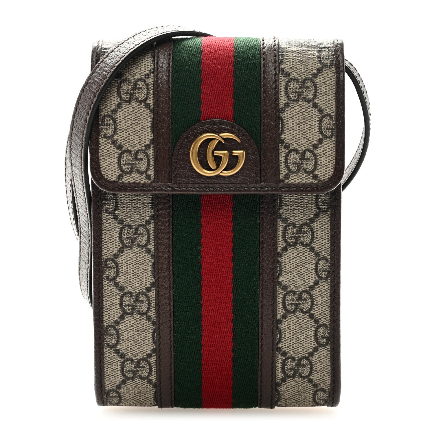 Gucci GG Supreme Monogram Web Mini Ophidia Crossbody Bag Beige New Acero 1 of 8
