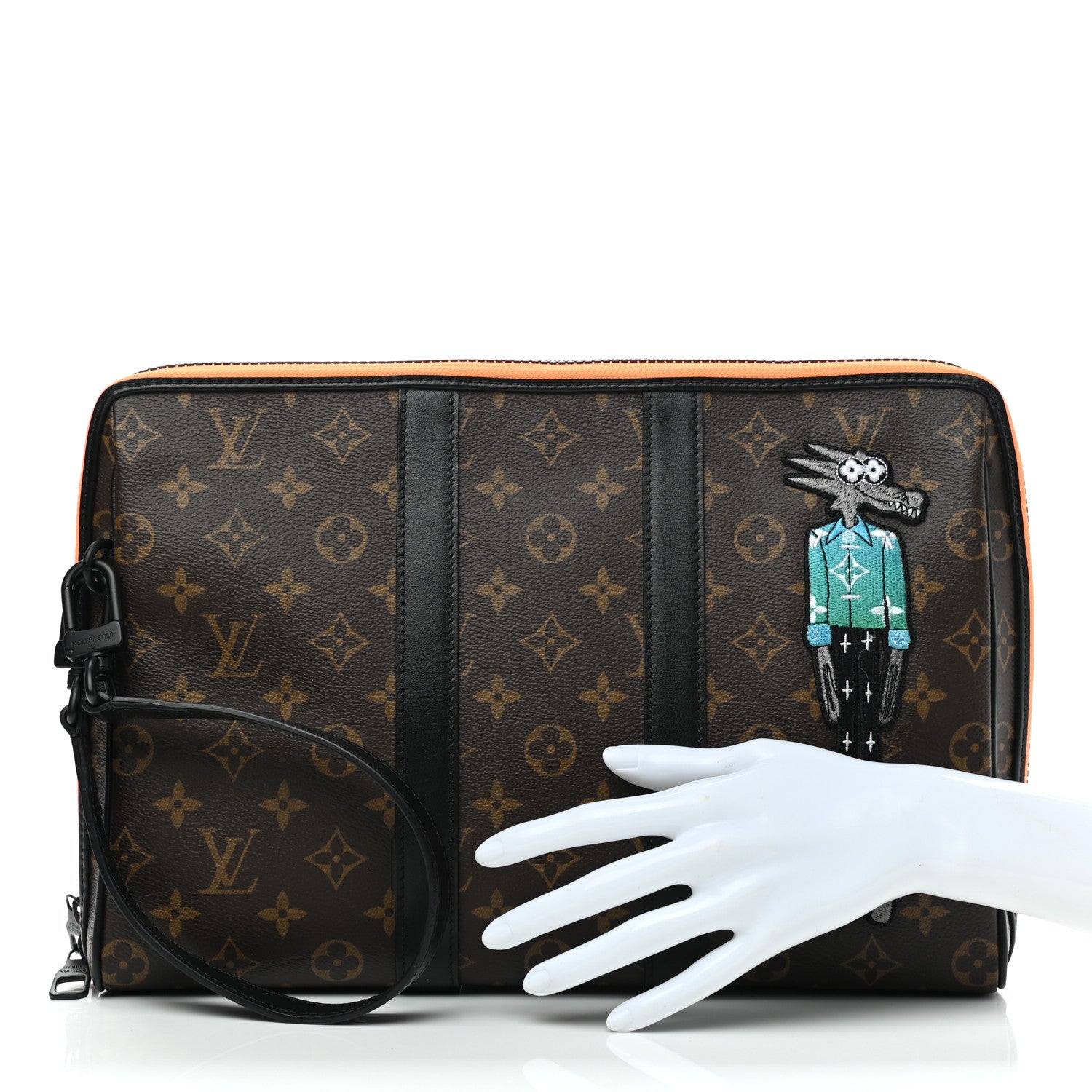 Louis Vuitton Monogram Embroidered Cartoon LV Friends Keepall Pouch 2 of 7