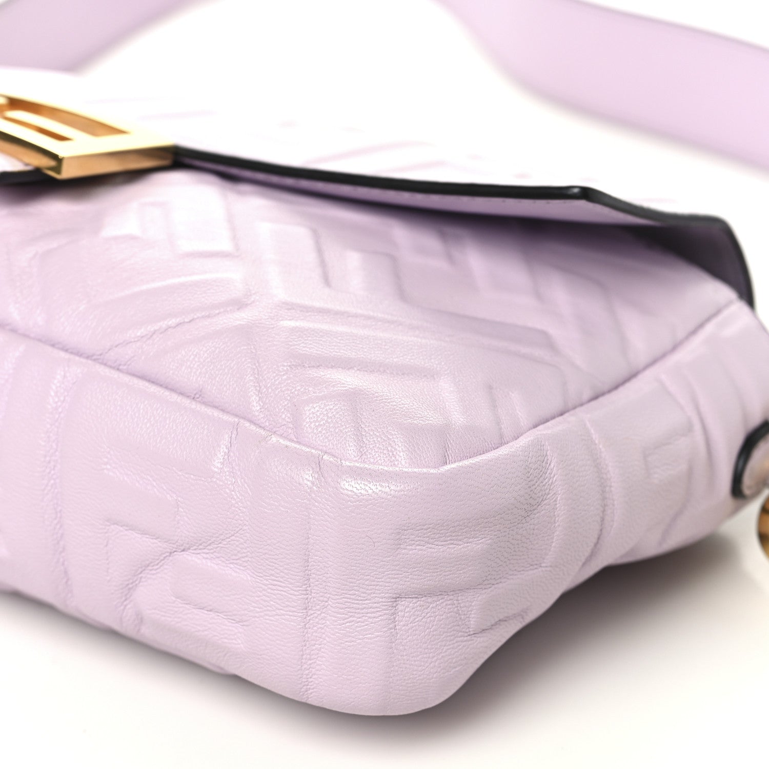 Fendi Nappa FF 1974 Embossed Baguette Anemone 9 of 9