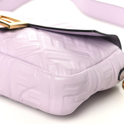 Fendi Nappa FF 1974 Embossed Baguette Anemone 9 of 9