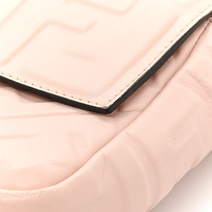 Fendi Nappa FF 1974 Embossed Baguette Rosa Quarzo 12 of 14