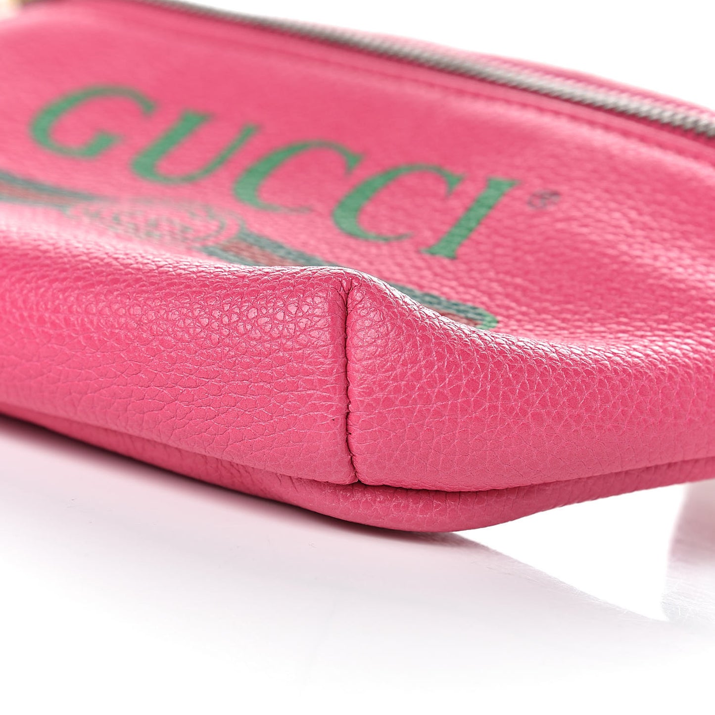 Grained Calfskin Small Logo Belt Bag Box Pink Green