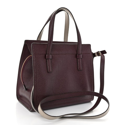 Salvatore Ferragamo Hammered Calfskin Double Handle Small Amy Tote Red 2 of 10
