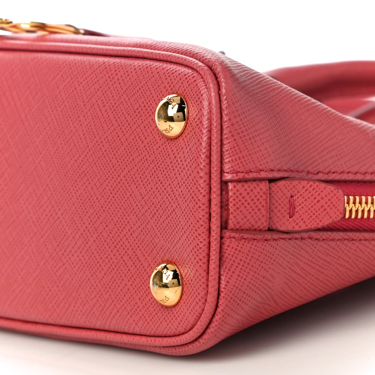 Prada Saffiano Lux Mini Promenade Tote Peonia 9 of 10
