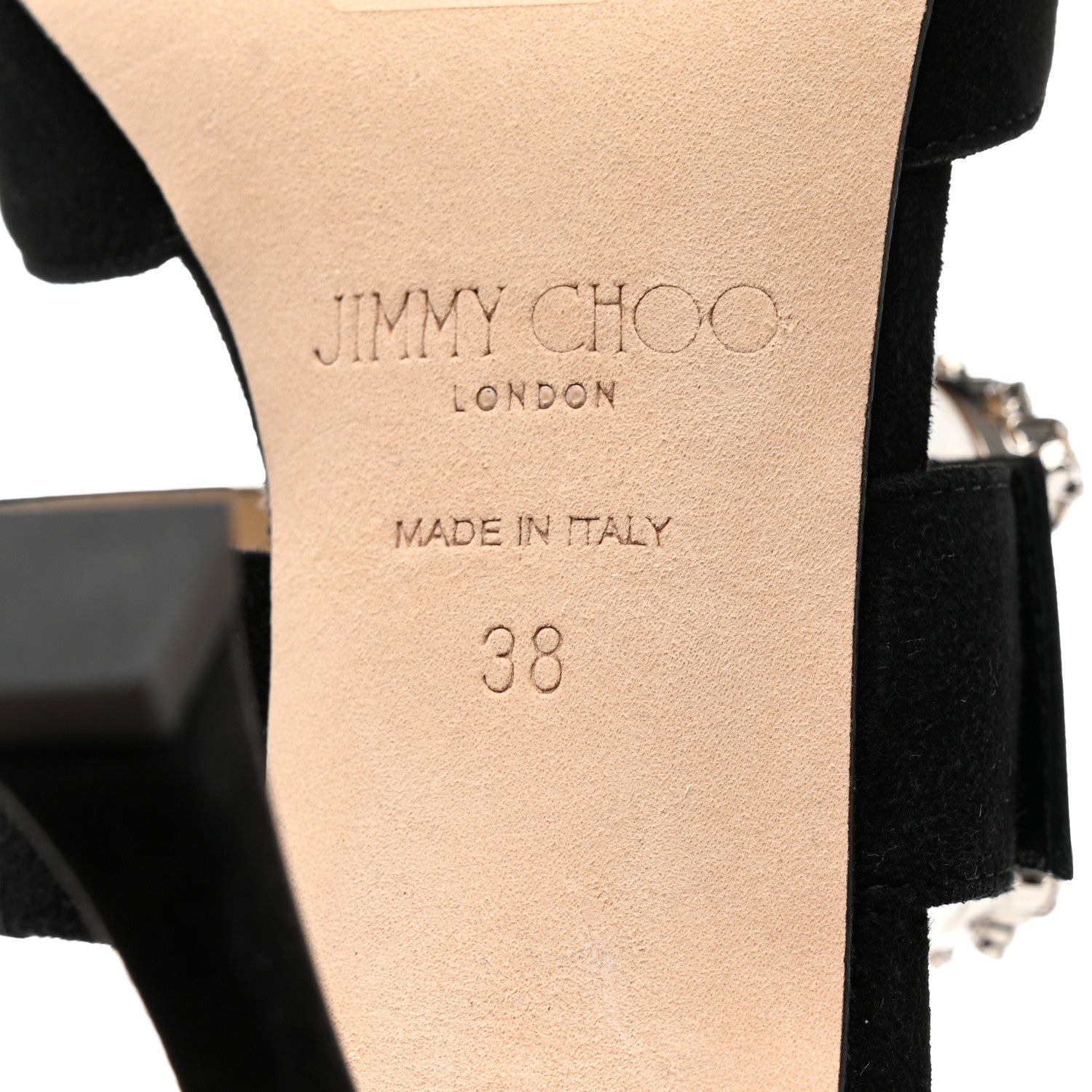 Jimmy Choo Suede Crystal Marta 90 Mules 38 Black 7 of 8