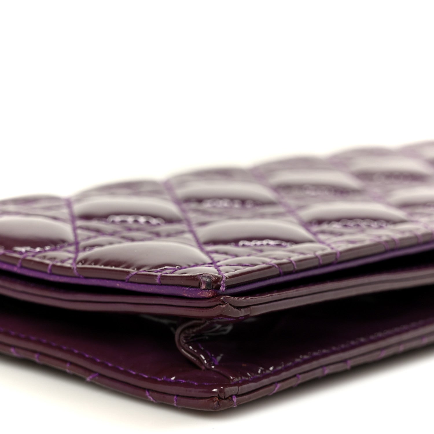 Christian Dior Patent Cannage Lady Dior Convertible Clutch Purple 11 of 12