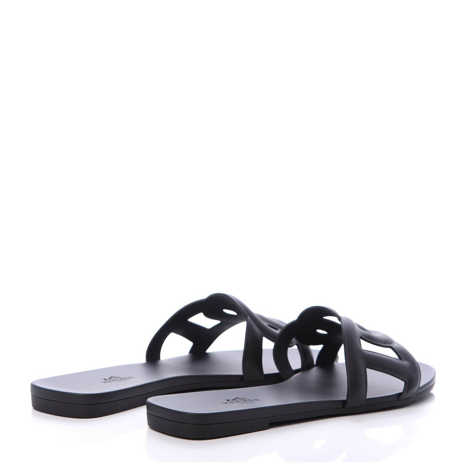 Hermes Rubber Aloha Sandals 40 Black 4 of 7