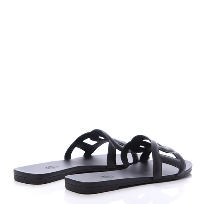 Hermes Rubber Aloha Sandals 40 Black 4 of 7