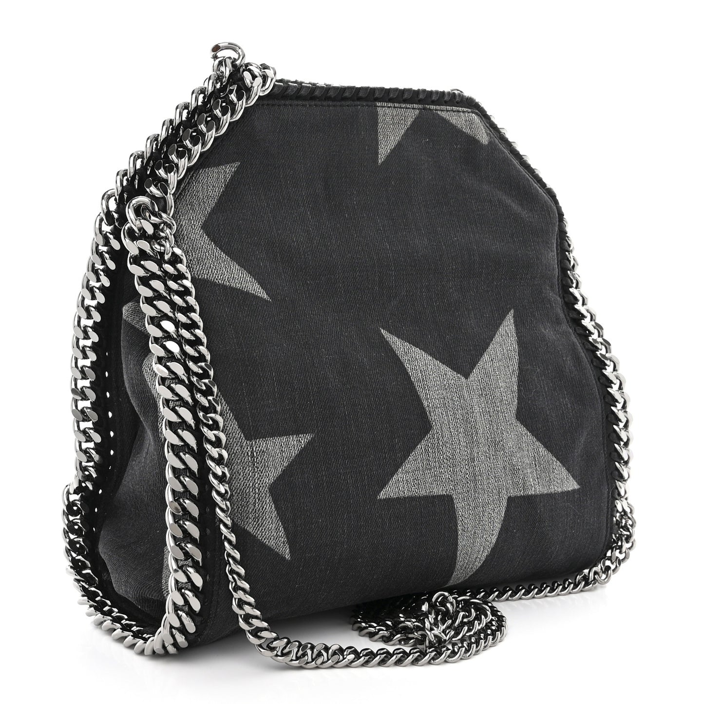 Denim Star Mini Falabella Tote Black
