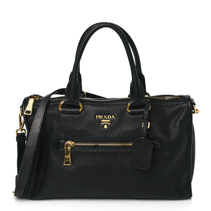 Prada Vitello Daino Shopping Satchel Black 1 of 8