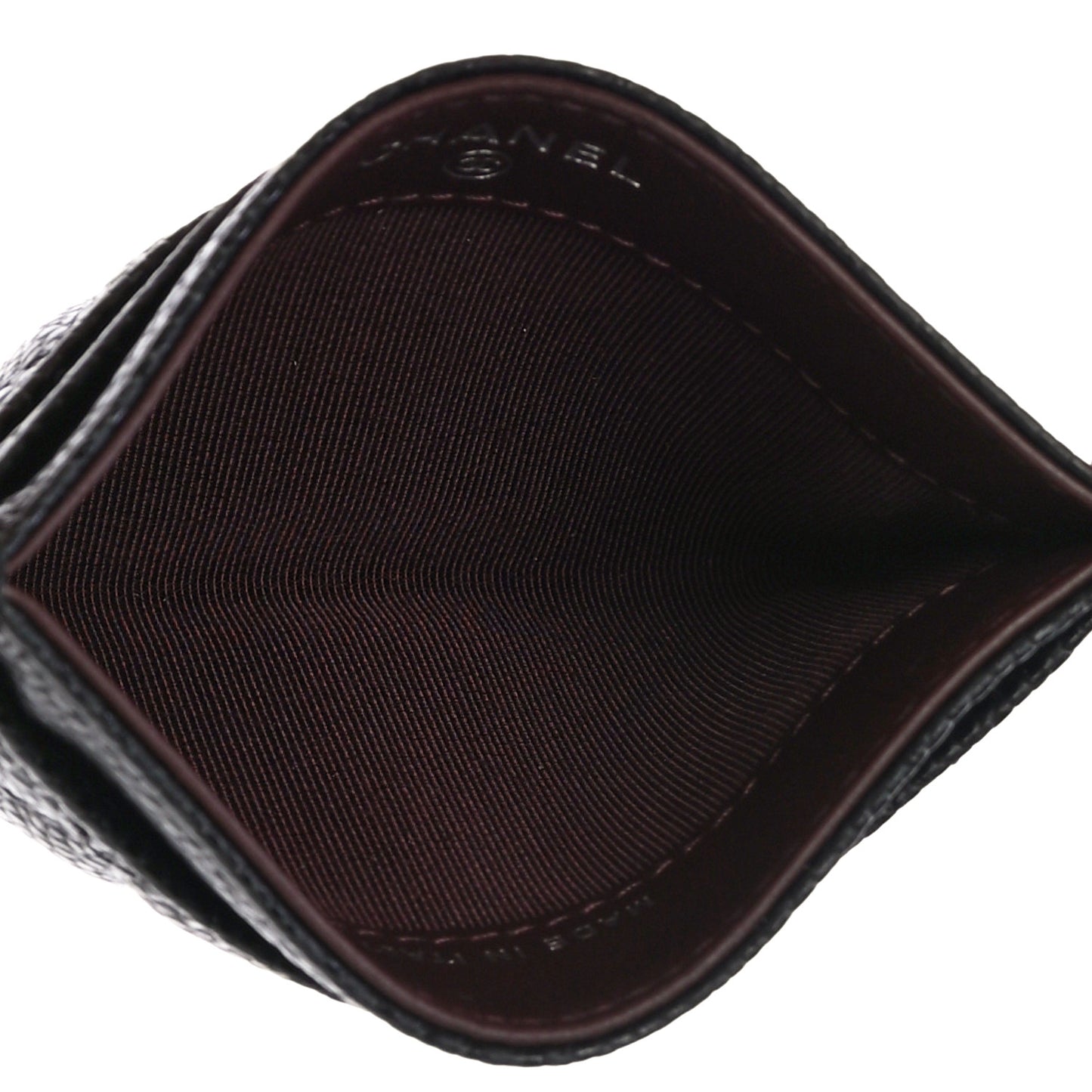 Caviar Quilted Card Holder Black