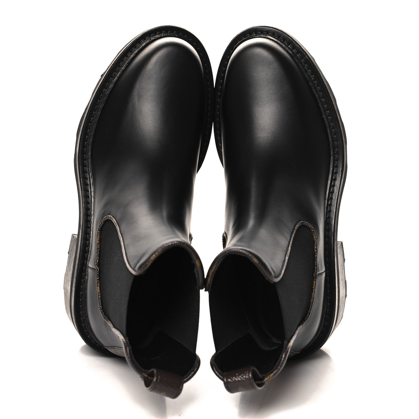 Calfskin Monogram Beaubourg Ankle Boots 37.5 Black