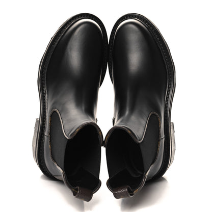 Louis Vuitton Calfskin Monogram Beaubourg Ankle Boots 37.5 Black 2 of 8