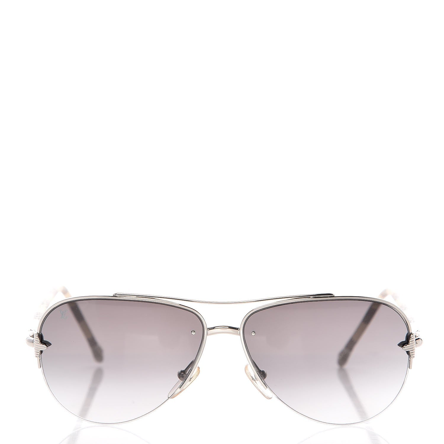 Louis Vuitton Damier Azur Petite Viola Pilote Aviator Sunglasses Z0570U 3 of 7