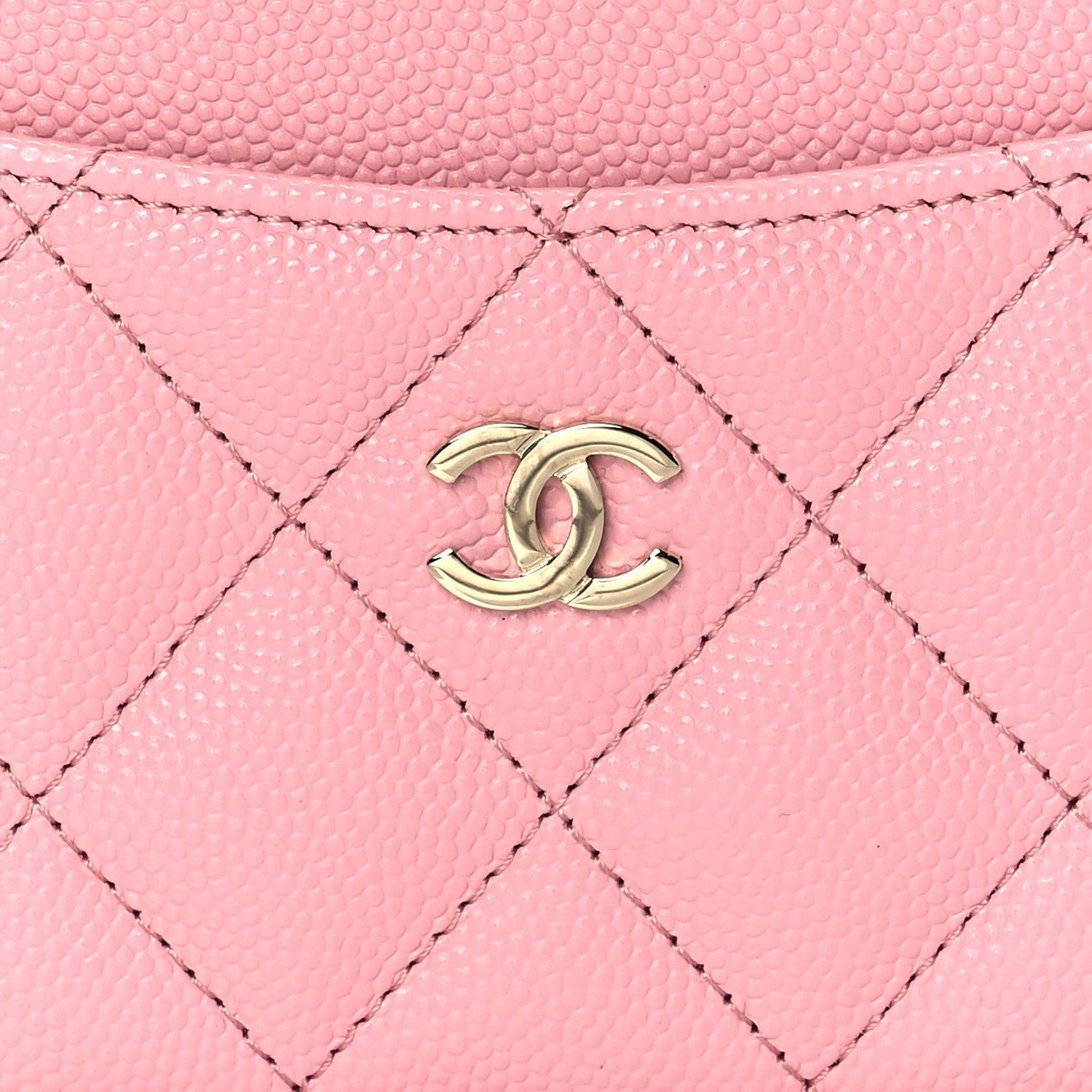 Chanel Caviar Quilted Card Holder Pink 8 of 9