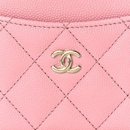 Chanel Caviar Quilted Card Holder Pink 8 of 9