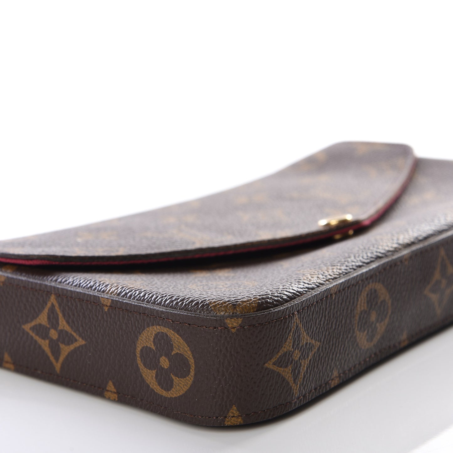 Monogram Pochette Felicie Chain Wallet Fuchsia